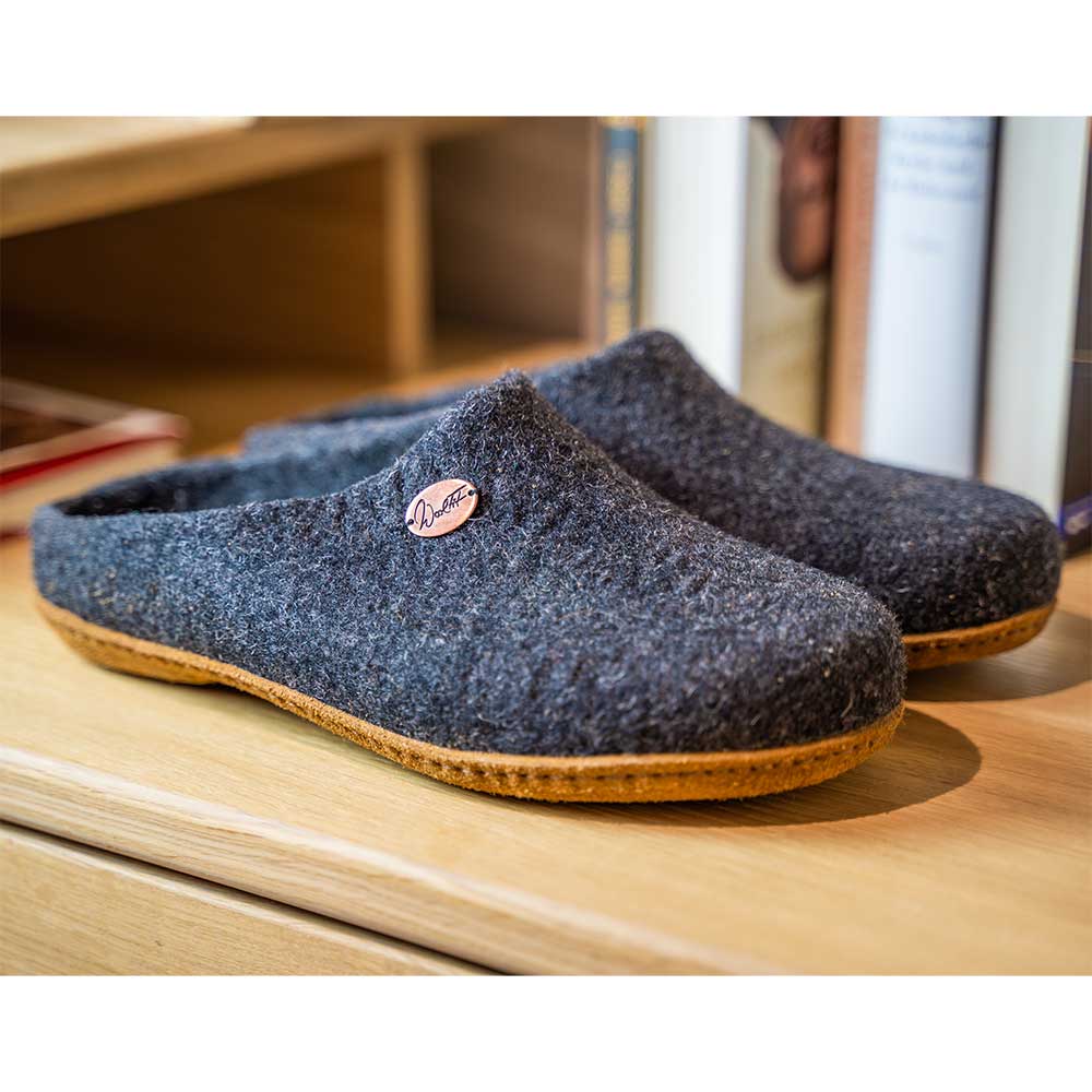 Filzpantoffeln mit Einlagen Classic, graphit