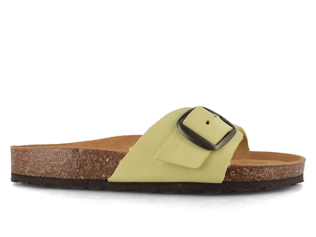 damen sandale pantolette grün