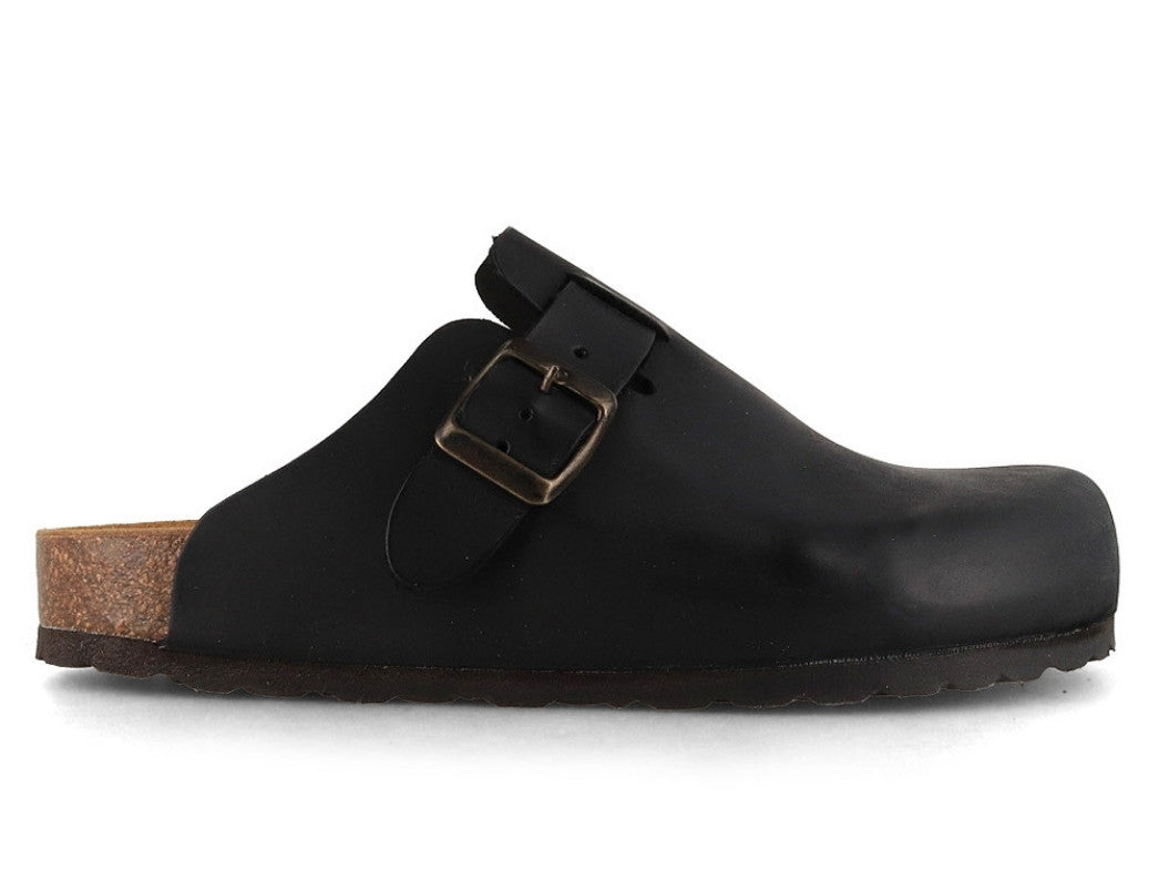 Tuffeln Helgoland Lederclog, schwarz