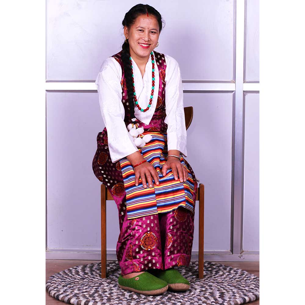 Barfuß-Hausschuh Footprint, grün