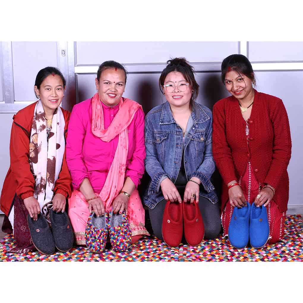 Barfuß-Hausschuh Footprint, graphit