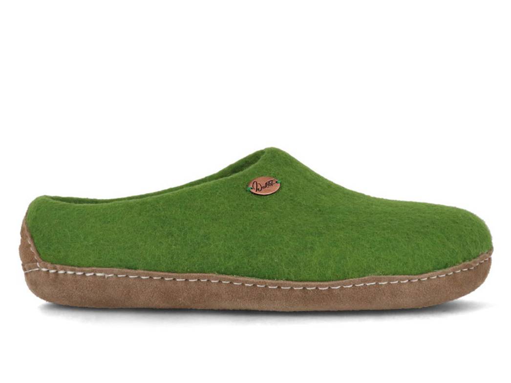 Barfuß-Hausschuh Footprint, grün