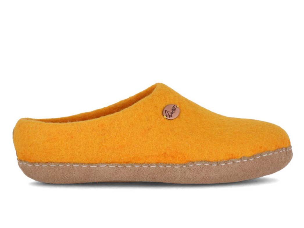 Barfuß-Hausschuh Footprint, orange