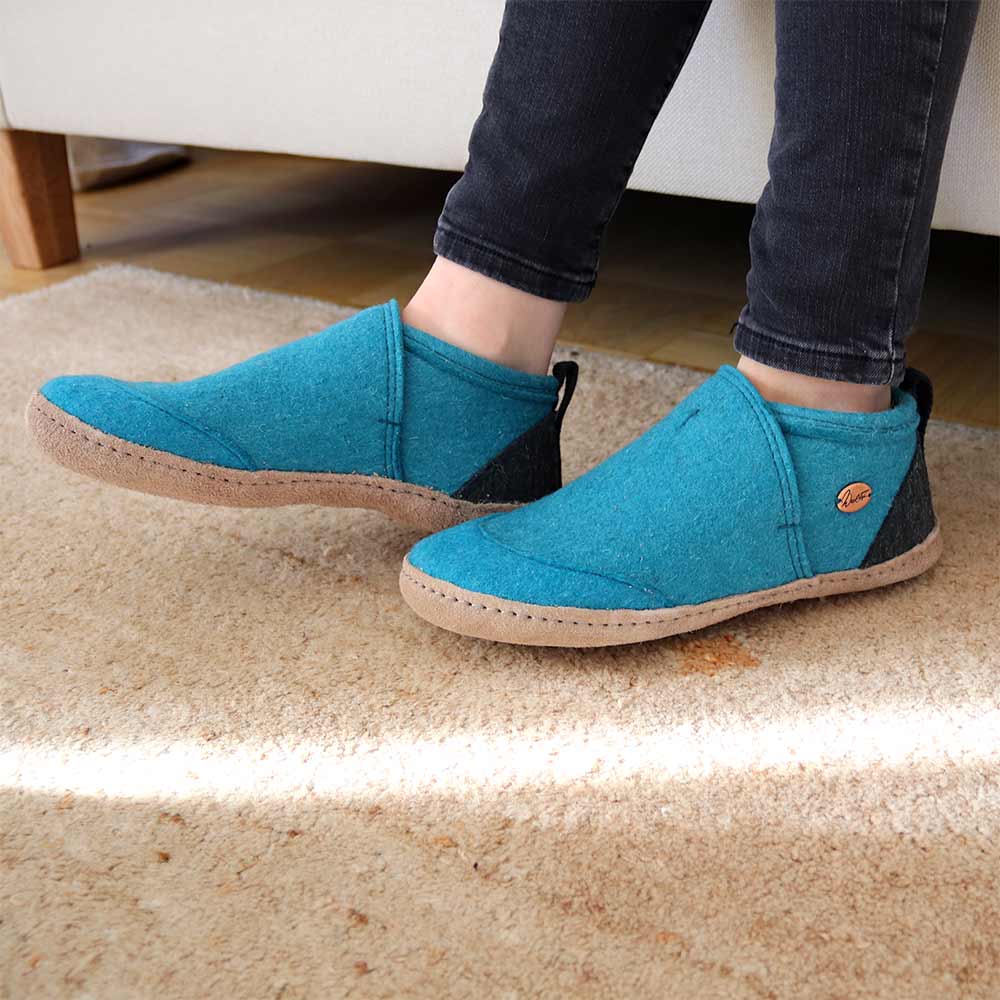 Home Office Hausschuhe Taiga, türkis