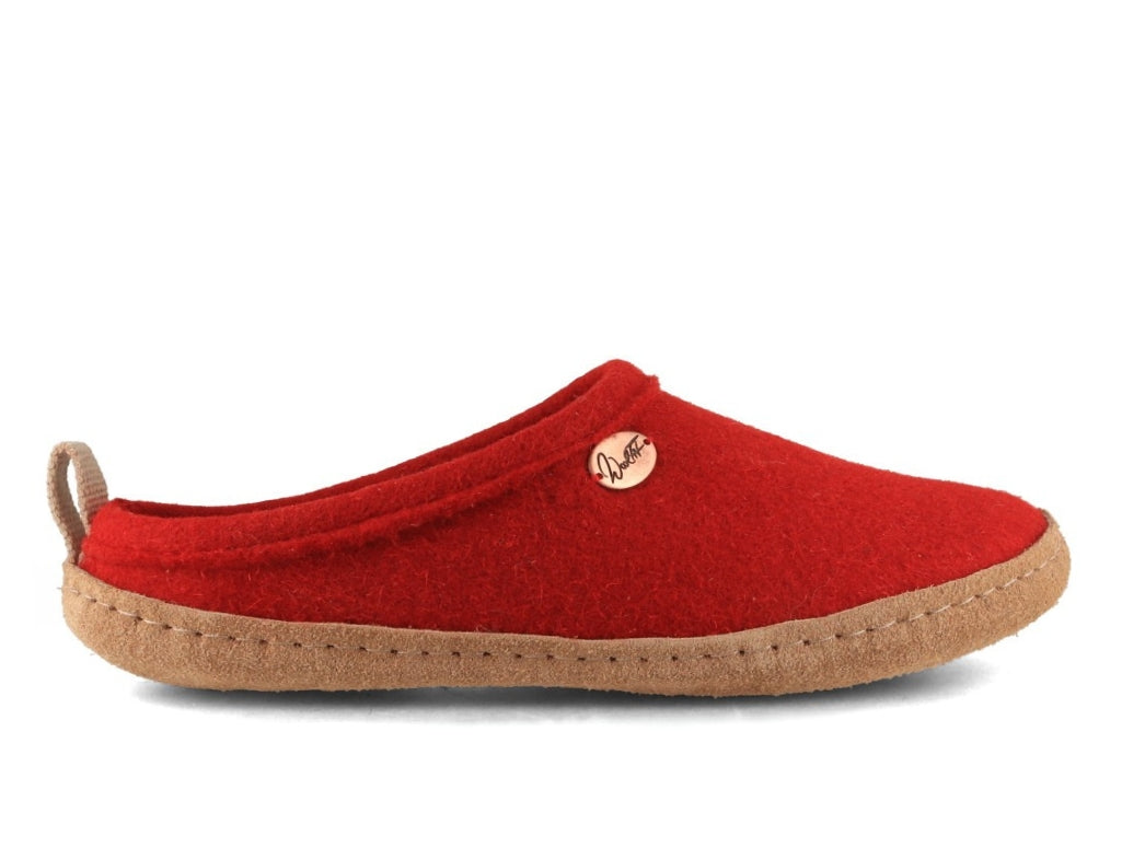 Tundra nachhaltige Filzpantoffeln, rot