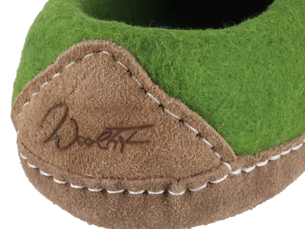 Barfuß-Hausschuh Footprint, grün