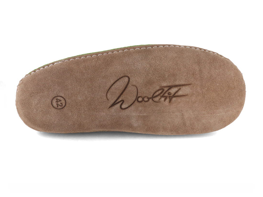 Barfuß-Hausschuh Footprint, grün