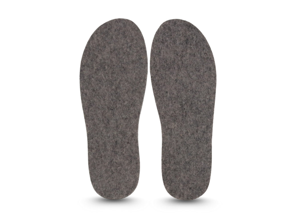 7mm Deluxe Filz-Einlegesohlen, steingrau
