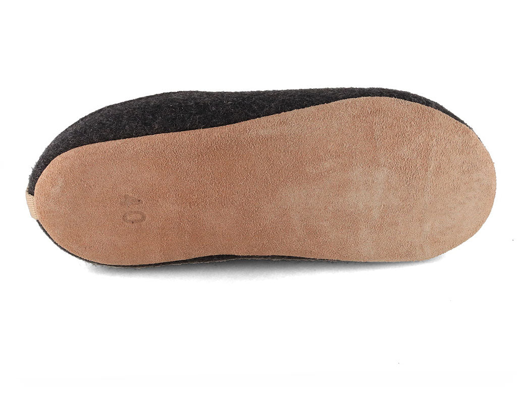 Barefoot Filzpantoffeln mit viel Zehenfreiheit, grau