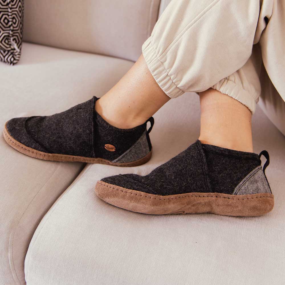 Home Office Hausschuhe Taiga, dunkelgrau