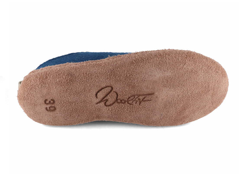 Tundra nachhaltige Filzpantoffeln, blau