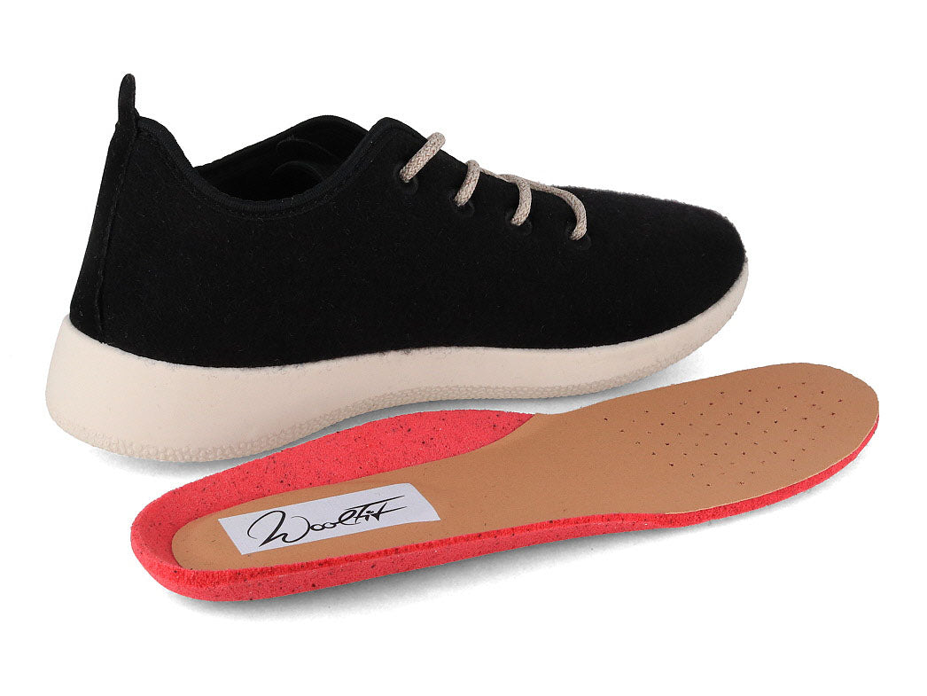 Merino Woll-Sneaker - schwarz