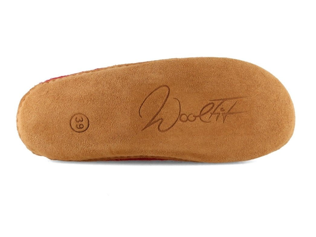 Chaussons pieds nus Footprint, rouge foncé