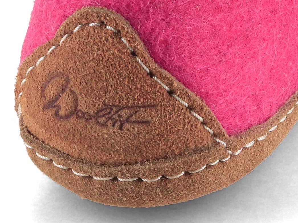 Barfuß-Hausschuh Footprint, pink