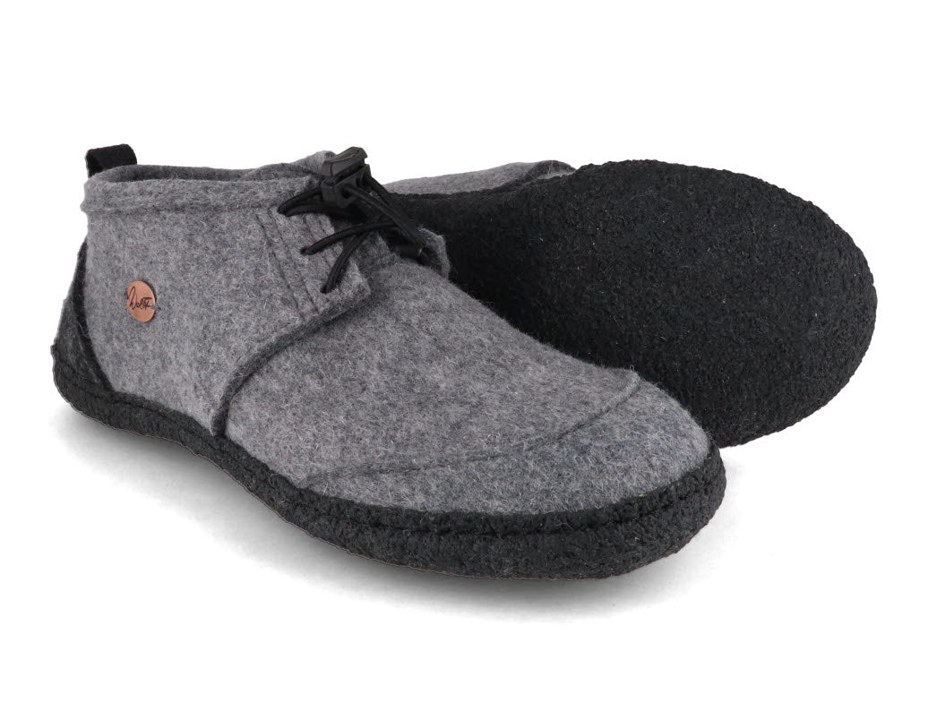 Barfußschuhe Nomad, hellgrau / schwarz