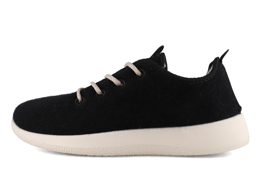 Merino Woll-Sneaker - gefüttert, schwarz