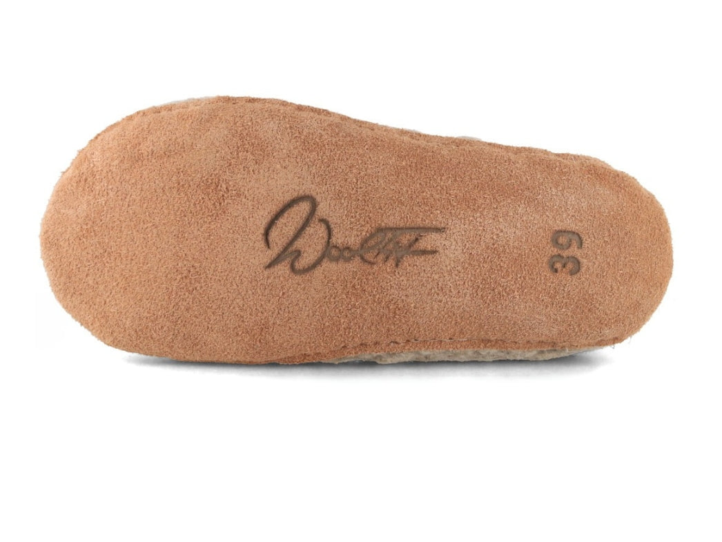 Woolies handgewebte Hausschuhe, beige