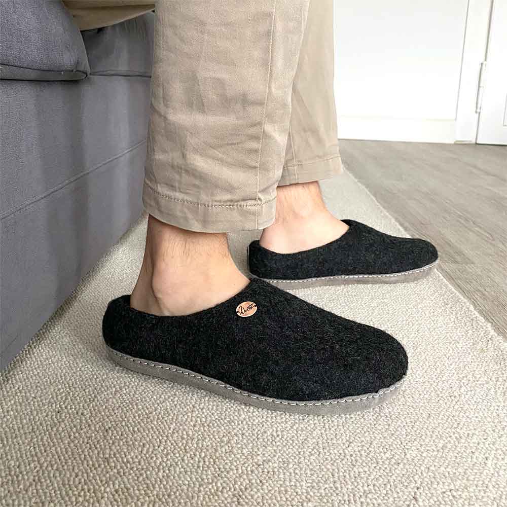 Hausschuh Modell Footprint Bild