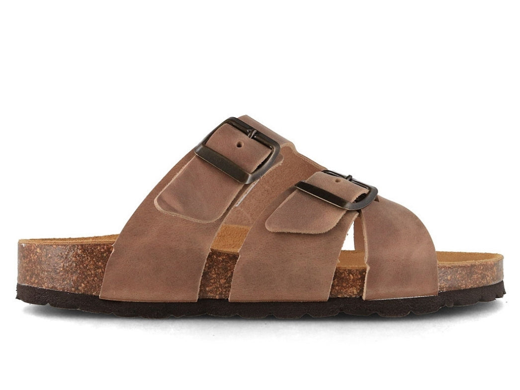Tuffeln Borkum Ledersandale, beige