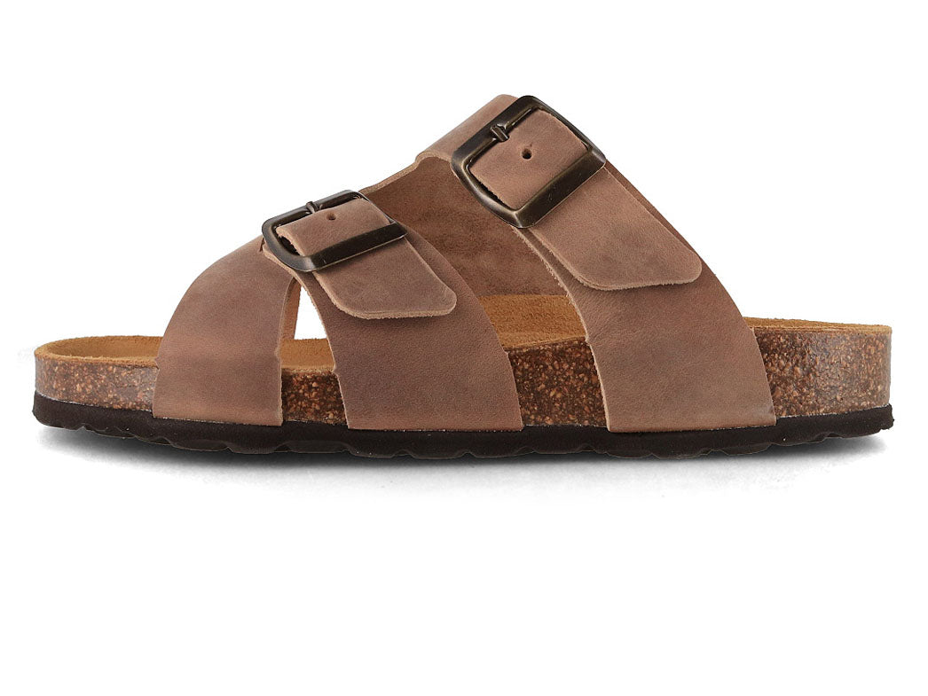 Tuffeln Borkum Ledersandale, beige