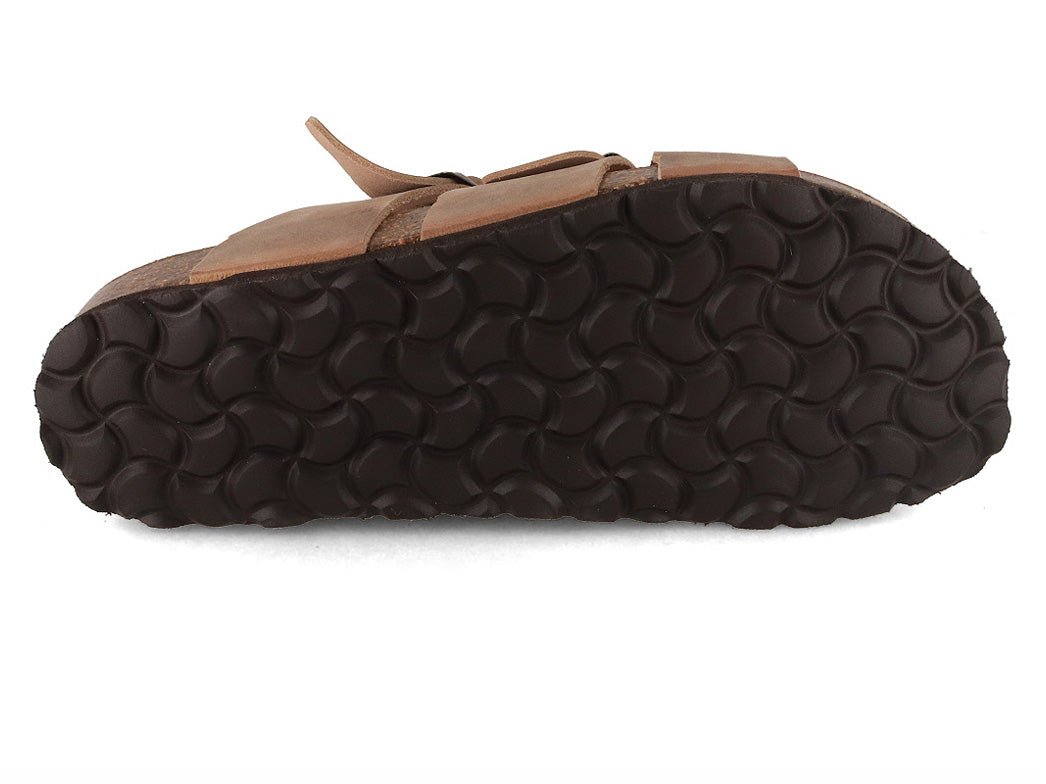 Tuffeln Borkum Ledersandale, beige