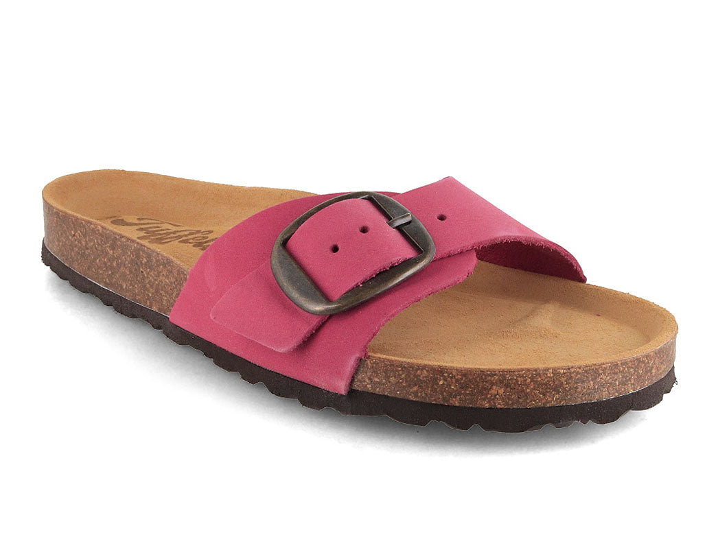 Tuffeln Fehmarn Ledersandale, fuxia