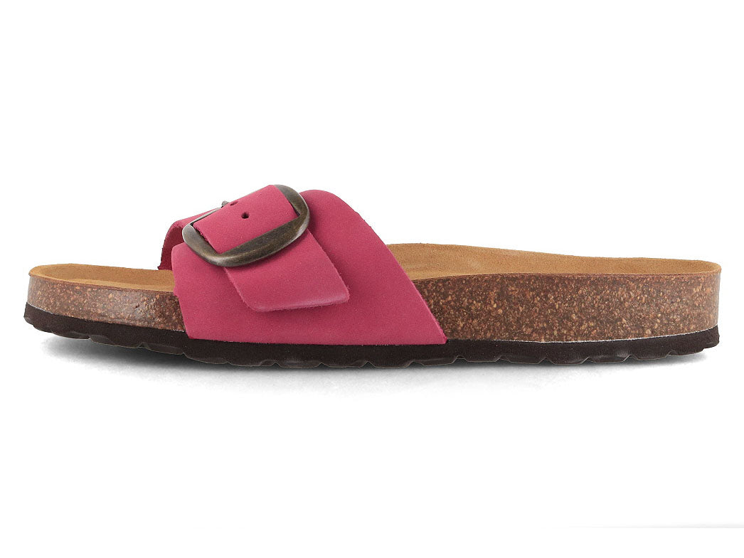 Tuffeln Fehmarn Ledersandale, fuxia