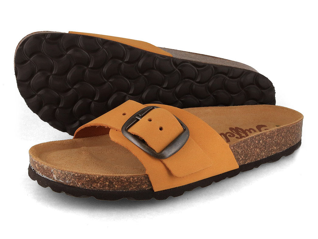Tuffeln Fehmarn Ledersandale, sonnengelb