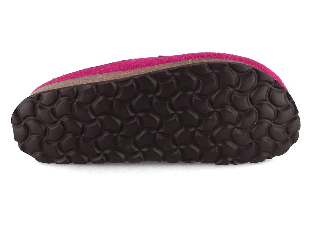 Tuffeln Komfort vegane Filzpantoffeln, fuchsia