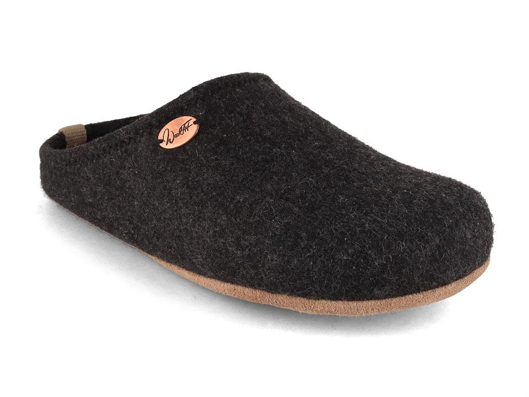 Barefoot Filzpantoffeln mit viel Zehenfreiheit, grau