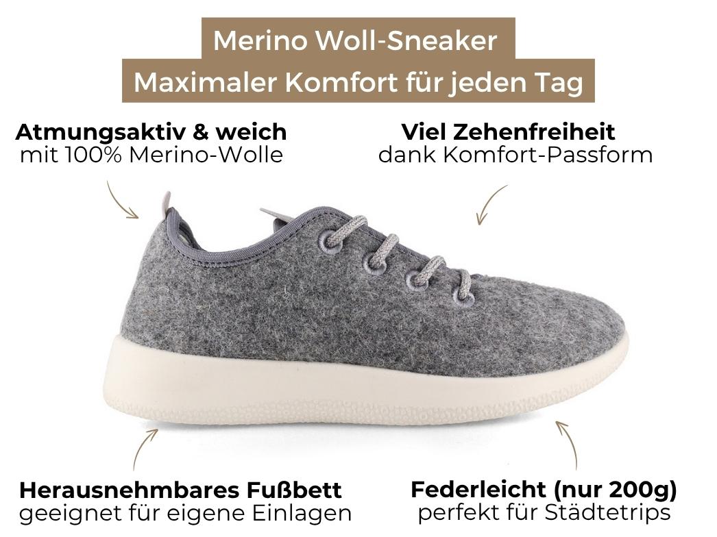 Merino Woll-Sneaker - grau