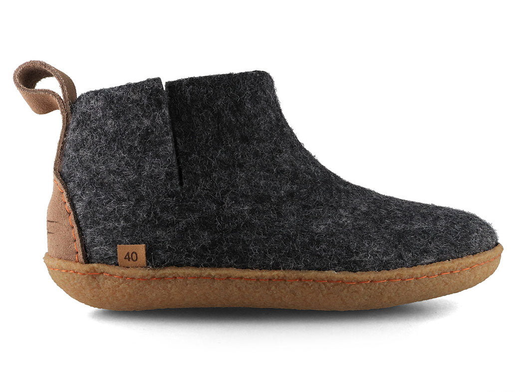 Hüttenschuhe mit Gummisohle Yeti, graphit