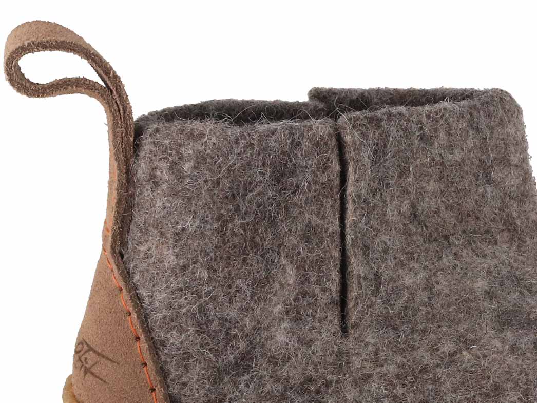 Hüttenschuhe mit Gummisohle Yeti, steingrau